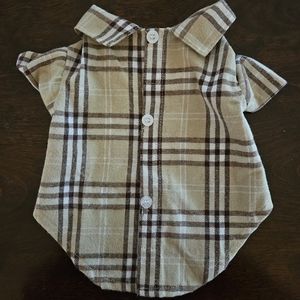 NEW Dog Plaid Shirt XSMALL